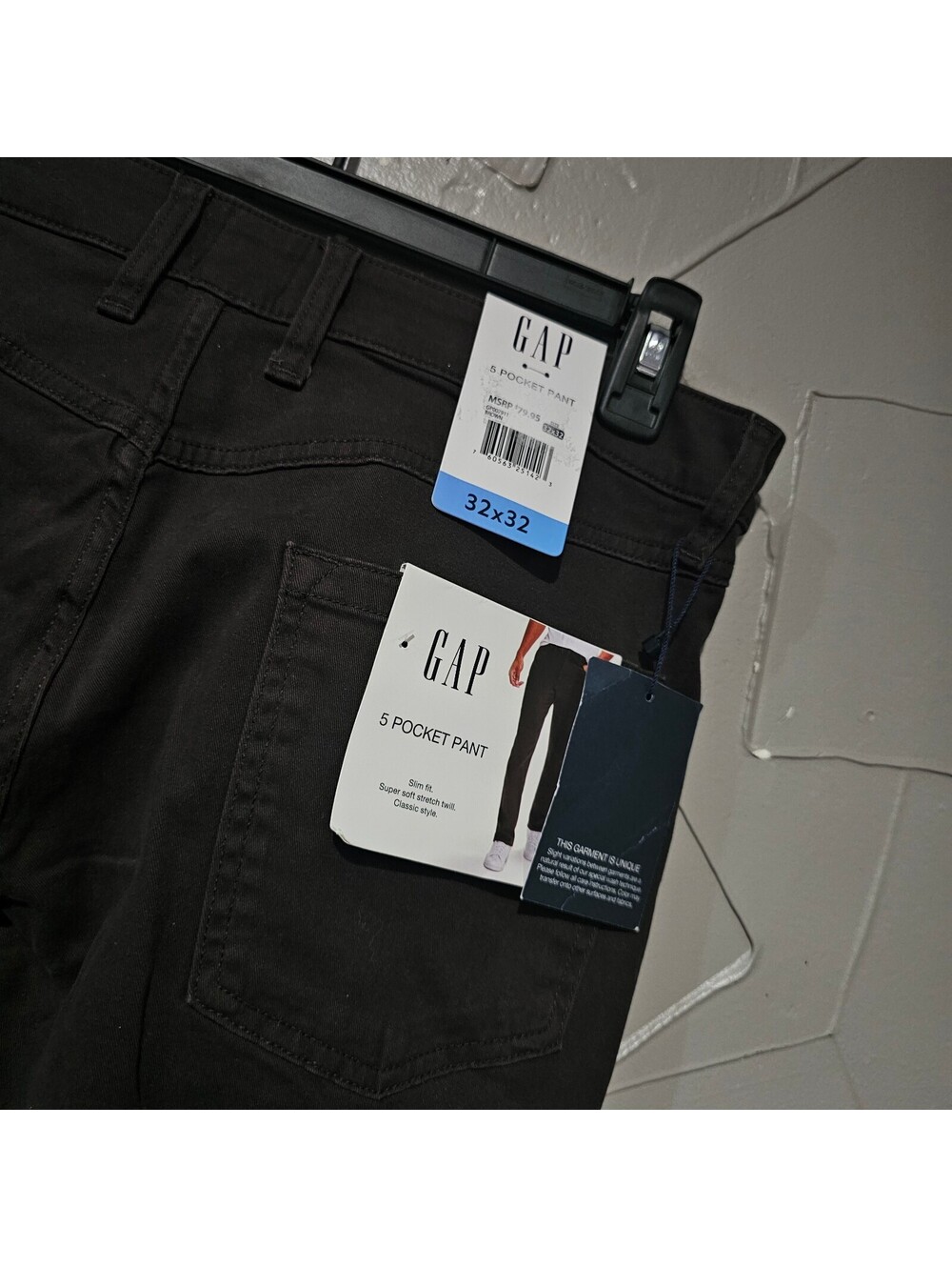 Men GAP dark brown 5-pocket pants 32x32